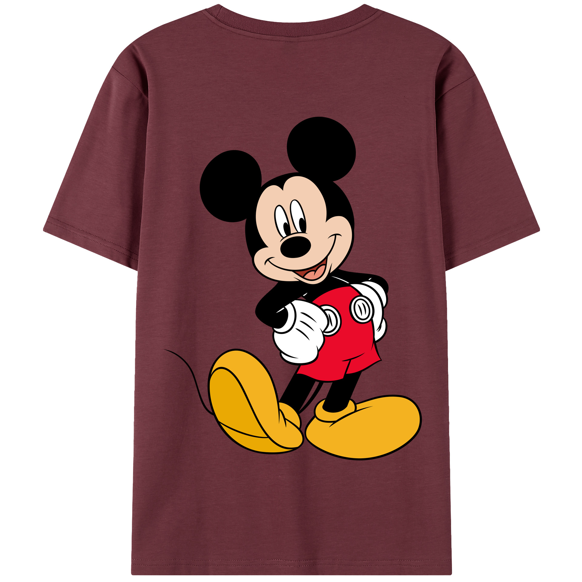 （画像用） ミッキーマウス Mickey Mouse 綿100％半袖Tシャツ（背面プリント）
